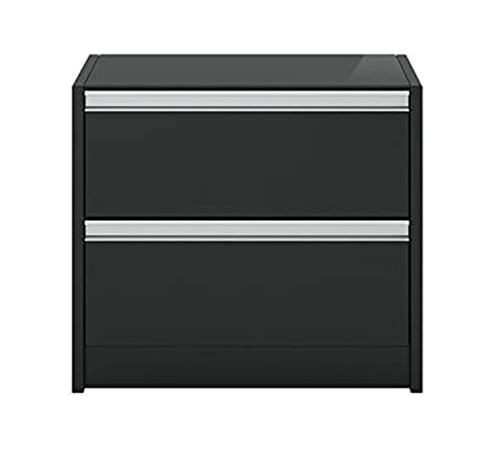 Table de chevet coloris café noir - 45.6 x 52 x 40 cm -PEGANE-