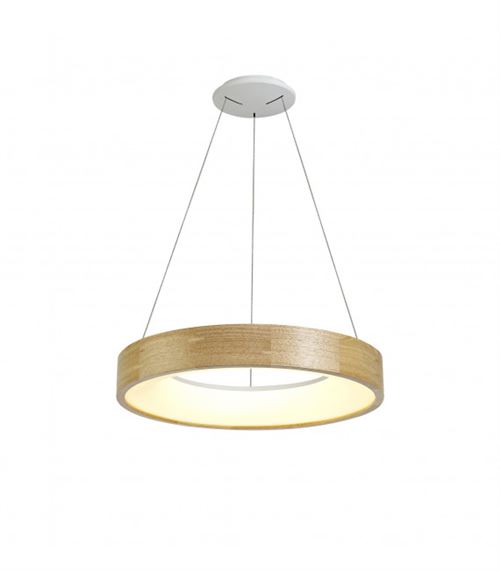 Suspension LED Beam 1 Ampoule Chêne 15 Cm