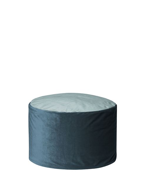 Pouf Maxi DotCom Samt bleu pétrole