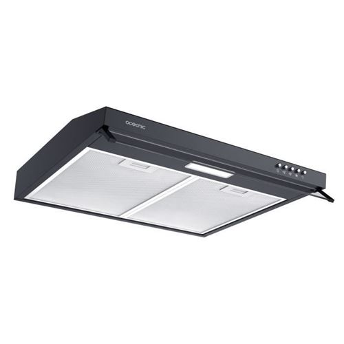 Oceanic OCEAHC202SB - Hotte - standard - largeur : 60 cm - profondeur : 50 cm - evacuation & recyclage - noir