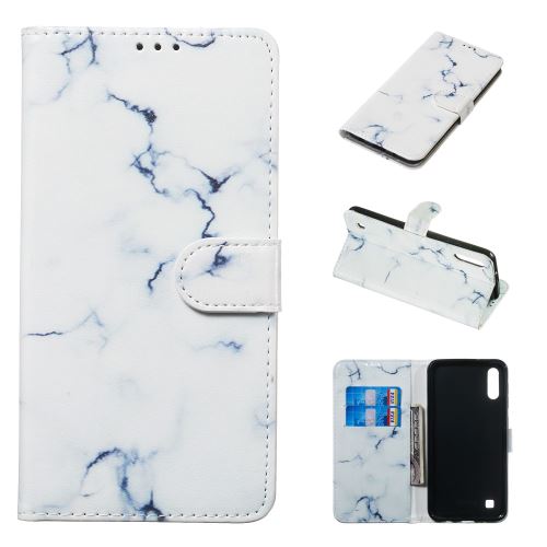 Etui en PU impression de motifs en marbre avec support blanc/marbre pour votre Samsung Galaxy A10/M10