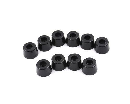 10 pièces Tampon de pare-chocs en caoutchouc avec embase conique noire 21 mm x 15 mm