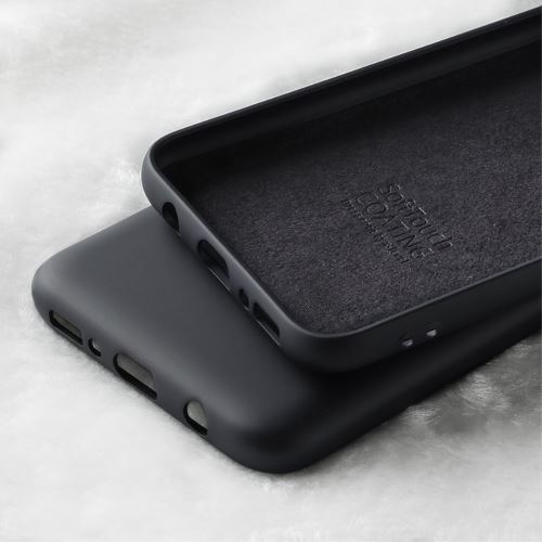 Coque en silicone liquide anti-goutte noir pour votre Samsung Galaxy M30/Galaxy A40s
