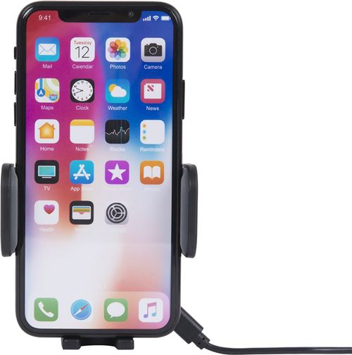BigBen Connected - Support de chargement sans fil de voiture - 10 Watt - 1 A - sur le câble : Micro-USB - noir