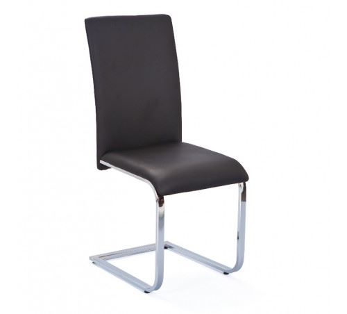 Paris Prix - Chaise Design Métal & Simili steam 100cm Noir