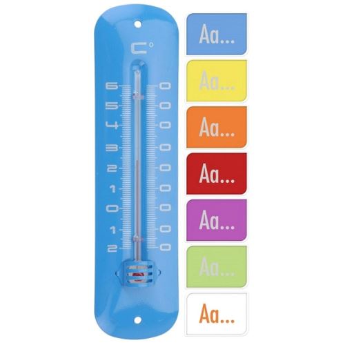 Thermometre De Maison Metal 19 X 5 Cm Colore Deco
