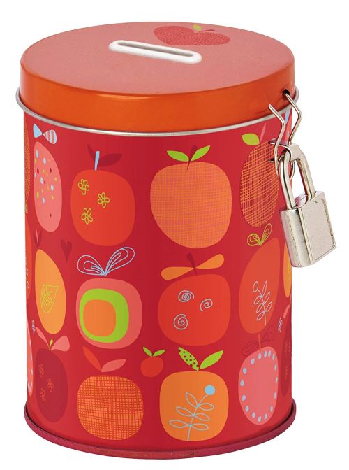 Sigikid - 24737 Enfant Fille - Tirelire Fantaisie Métal/Rouge - Apfelherz