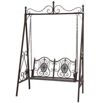 Balancoire Banc A Bascule En Fer De Jardin 148 Cm X 89 Cm X 232 Cm Mobilier De Jardin Achat Prix Fnac