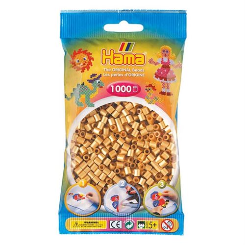 Sachet de 1000 perles a repasser hama midi or - loisirs creatifs - 207-61