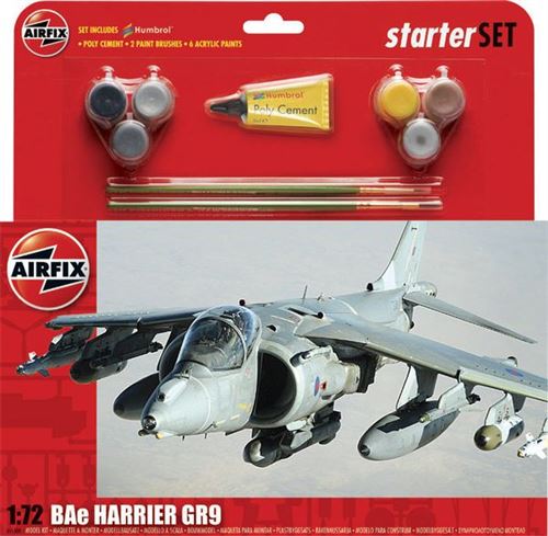 Starter Set Harrier Gr9 (new Tool) - 1:72e - Airfix