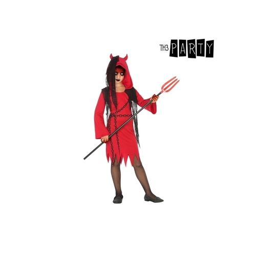 Déguisement pour Enfants Diablesse Rouge Noir (4 Pcs) (Taille 7-9 Ans)