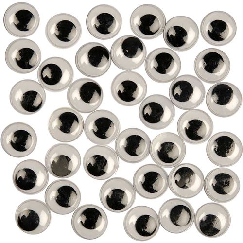 Creotime wobbly junior 12 mm noir/blanc 1000 pièces