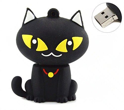 Cat/Chat Clé USB Flash Drive 16 Go mémoire Stick Stockage de Données Noir