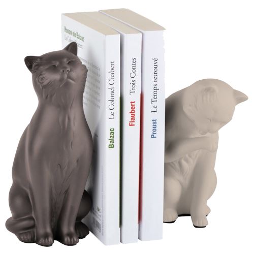 Stop livres en forme de chat