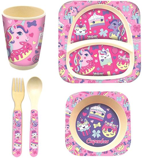 Kids Licensing set de déjeuner Cupcakes rose bambou 5 pièces