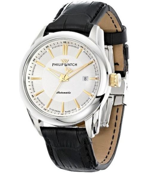 Philip Watch Montre Homme R8221196001 Automatiques Argent, Blanc