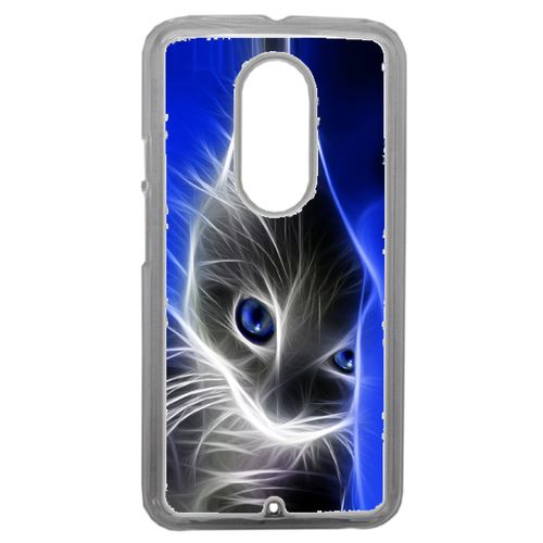 Coque Chat Eyes Blue Compatible Motorola Moto X2 Transparent