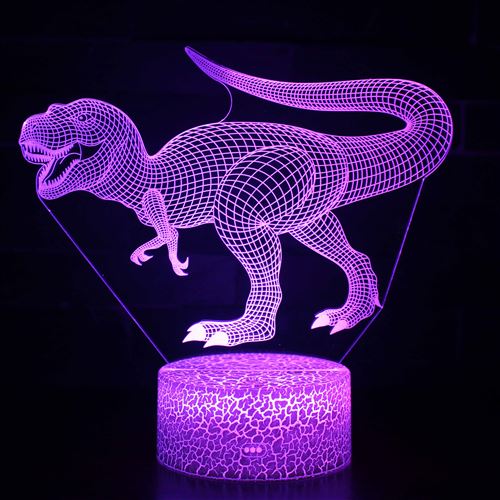 Stack Lampe 3D Tactile Veilleuses Enfant 7 Couleurs Avec Telecommande - Dinosaure #26