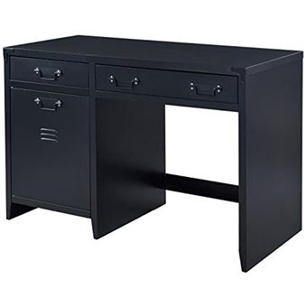 Camden Bureau Industriel En Metal Laque Noir L 115 Cm Achat Prix Fnac