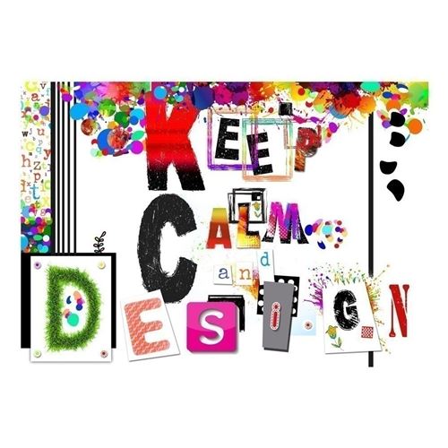 Artgeist - Papier peint - Keep Calm and Design 400x280 cm
