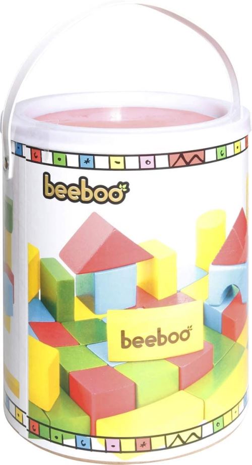 VEDES Großhandel GmbH - Ware BEEBOO Cubes en Bois, Multicolore, en Tambour 100 pièces