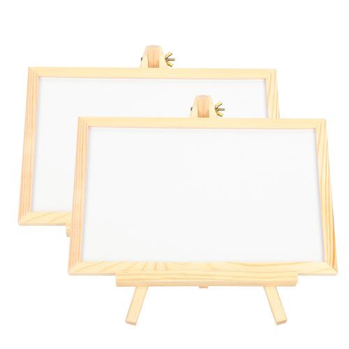 Petit Tableau d'Écriture d'Atelier de Dessin en Bois pour Enfants 2pcs