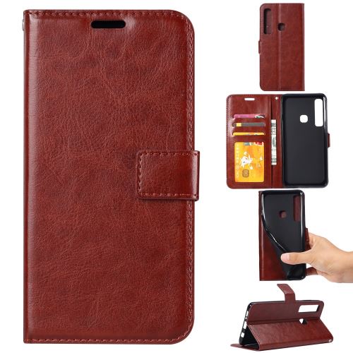 Etui en PU avec support marron pour votre Huawei P30 Lite