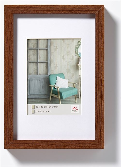 Walther Design Stockholm Cadre, Bois, Noyer, 33 x 3 x 43 cm