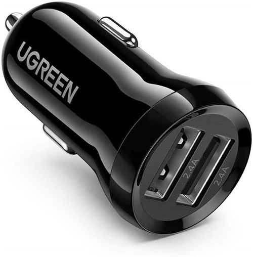 Chargeur Allume Cigare USB Chargeur Voiture Ultra Mini Double Port 4.8A 24W