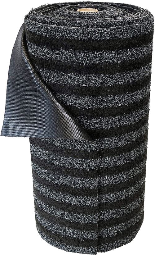 ID Mat BIGRAMAT Gris/Noir, Fibres Synthétiques, 68x1000x0,7 cm