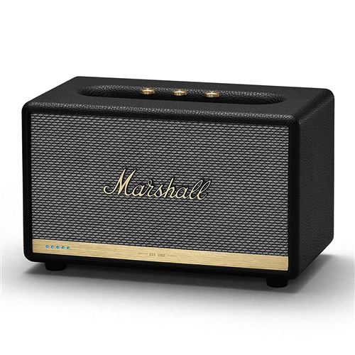 Marshall Acton II Voice Haut-Parleur Bluetooth à activation vocale avec Amazon Alexa intégré - Noir