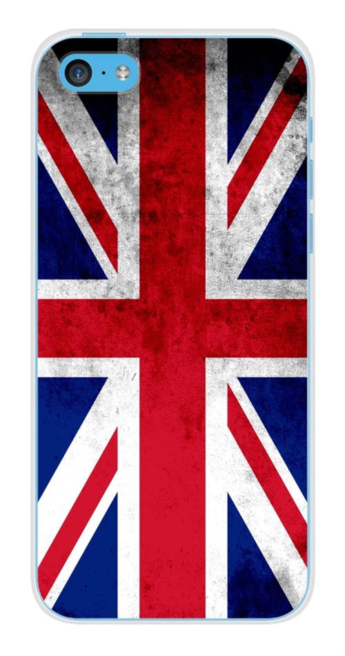 Coque en silicone imprimée compatible Apple iPhone 5C Drapeau Angleterre