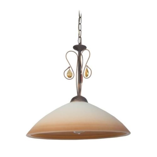 BOURGOGNE Suspension métal et verre 40x40x80 cm Marron