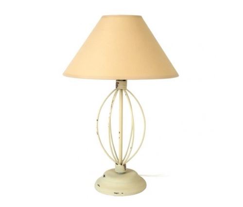 Durance lampe a poser fil acier 30x30x44 cm - creme ceruse