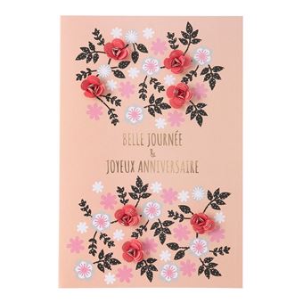 Carte Anniversaire Femme Fleurs Roses Draeger Paris Carte De Vœux Achat Prix Fnac