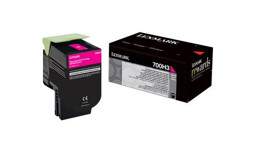 Lexmark 700H3 - à rendement élevé - magenta - originale - cartouche de toner - LCCP