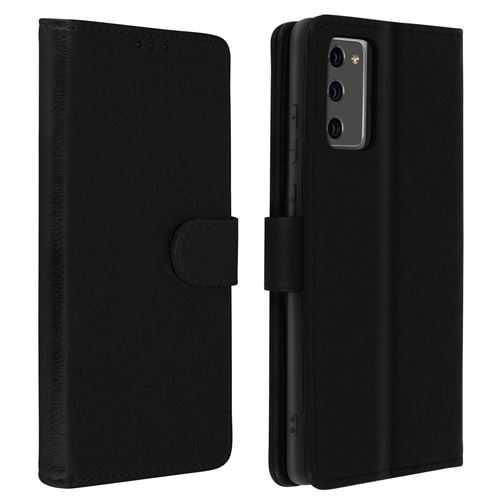 Avizar Étui pour Samsung Galaxy Note 20 Folio Intégrale Porte-carte Fonction Support Noir