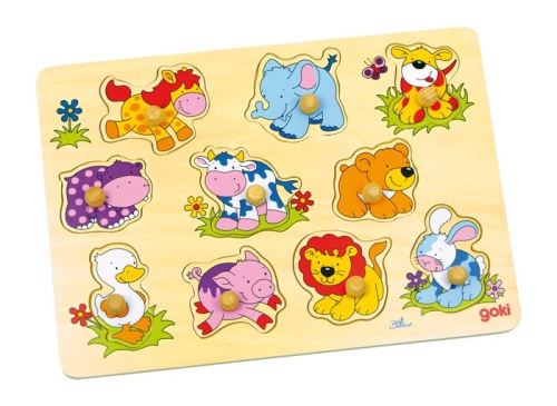 Small Foot Intérieur bois PUZZLE jeunes animaux 10-PIECE