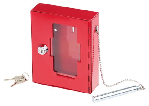 Boîte à clés de secours professionnelle avec vitre et marteau d'urgence