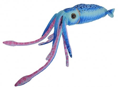 Wild Republic calamar en peluche 38 cm bleu
