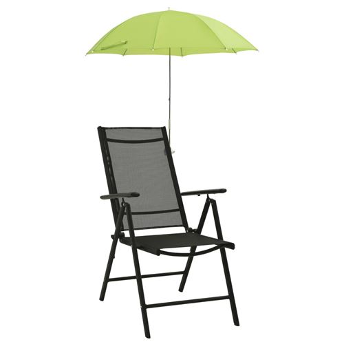 VidaXL Parasols de chaise de camping 2 pcs Vert 105 cm