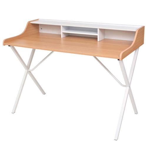 vidaXL Bureau hout naturel