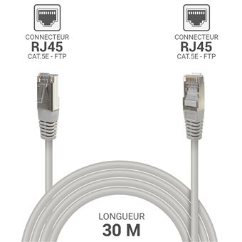 Câbles réseau GENERIQUE CABLING® Câble Ethernet RJ45 SSTP Cat6 blindé 30M