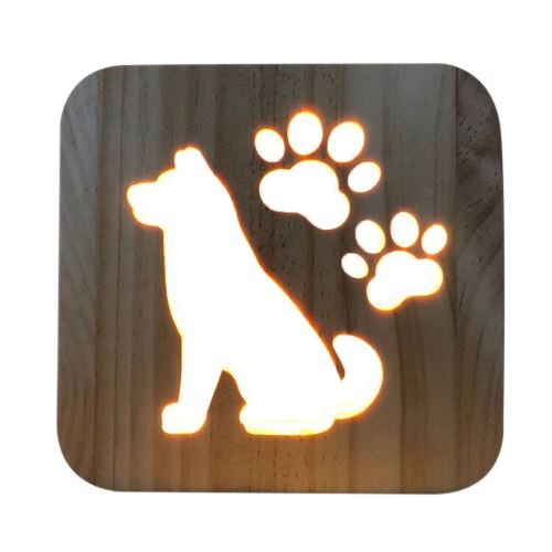 25 Sur Led Bois Veilleuse Patte De Chien De Chat Animale Lion Animaux En Forme De Lampe De Bureau Usb 3d Bt051 Achat Prix Fnac