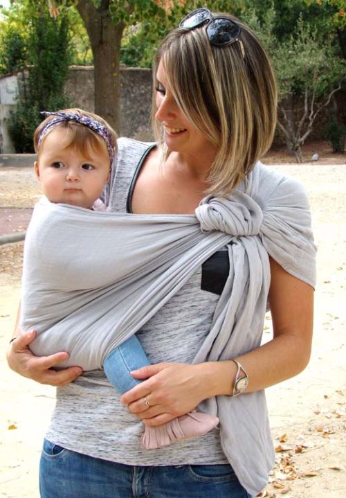 Porte Bébé MARU SLING Gris LUCKY