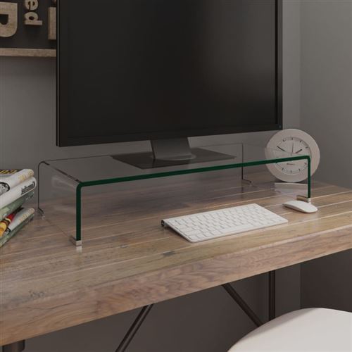 Meuble tv / pour moniteur 70 x 30 x 13 cm verre transparent