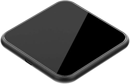 TELLUR Qi Slim Tapis de Recharge Rapide sans Fil Wcp04, 10 W, certifié Qi, Verre Trempé, Noir