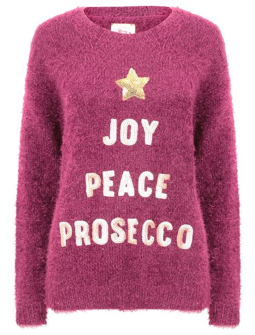 Pull de Noël en peluche Prosecco Soft Touch pour femme - Grand