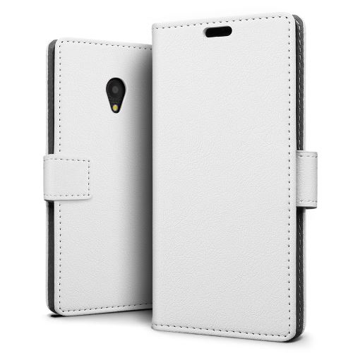 Etui Housse Portefeuille Pour Alcatel U5 - Blanc