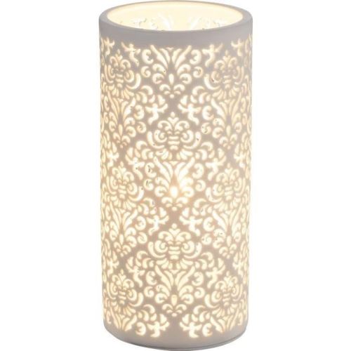 Lampe a poser en porcelaine 24x11x11 cm Blanc mat